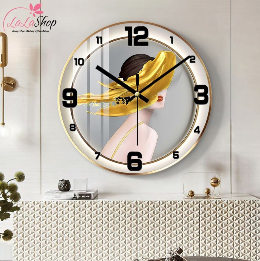 Đồng hồ treo tường trang trí đẹp mẫu nghệ thuật tối giản TR3018