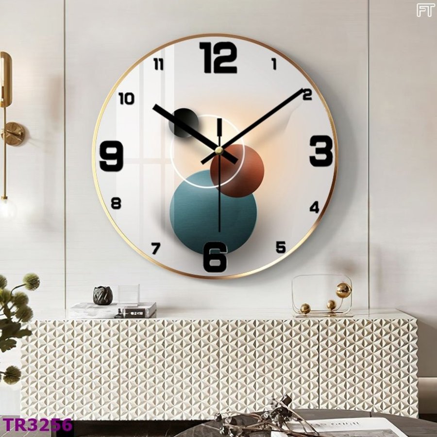 Đồng hồ treo tường trang trí đẹp mẫu nghệ thuật tối giản TR3256