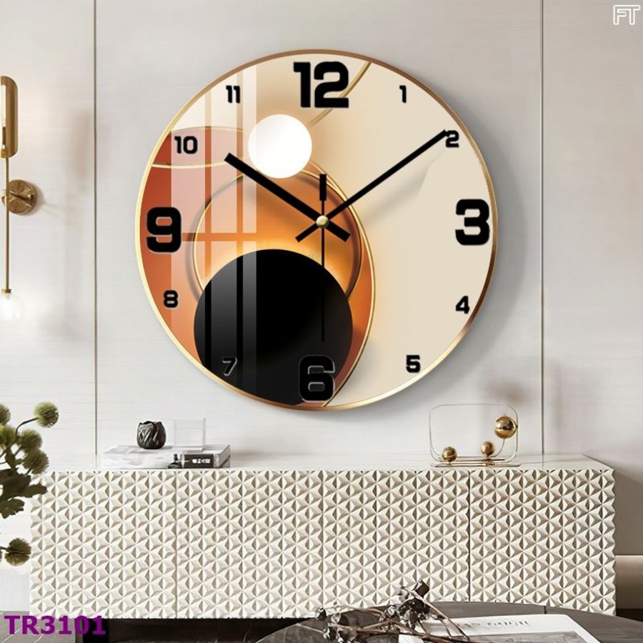 Đồng hồ treo tường trang trí đẹp mẫu nghệ thuật tối giản TR3101