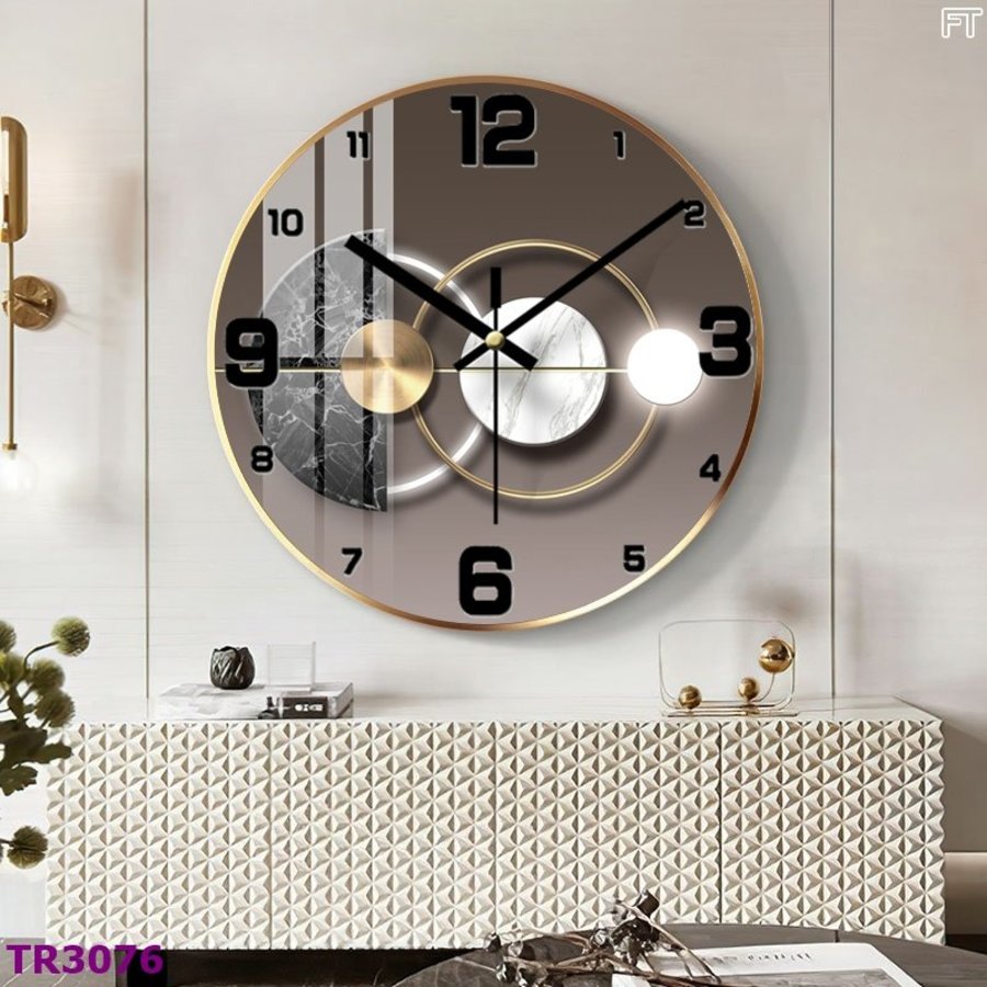 Đồng hồ treo tường trang trí đẹp mẫu nghệ thuật tối giản TR3076