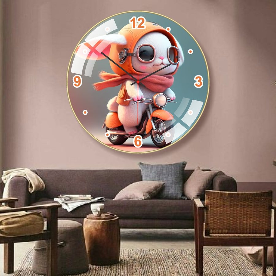 Đồng hồ treo tường hình thú dễ thương kim trôi mẫu 936