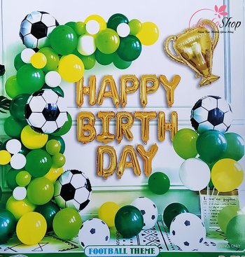 Set bong bóng trang trí sinh nhật happy birthday bóng đá 57