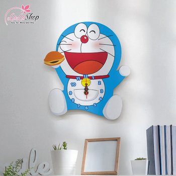 Đồng Hồ Gỗ Treo Tường Hình Doraemon