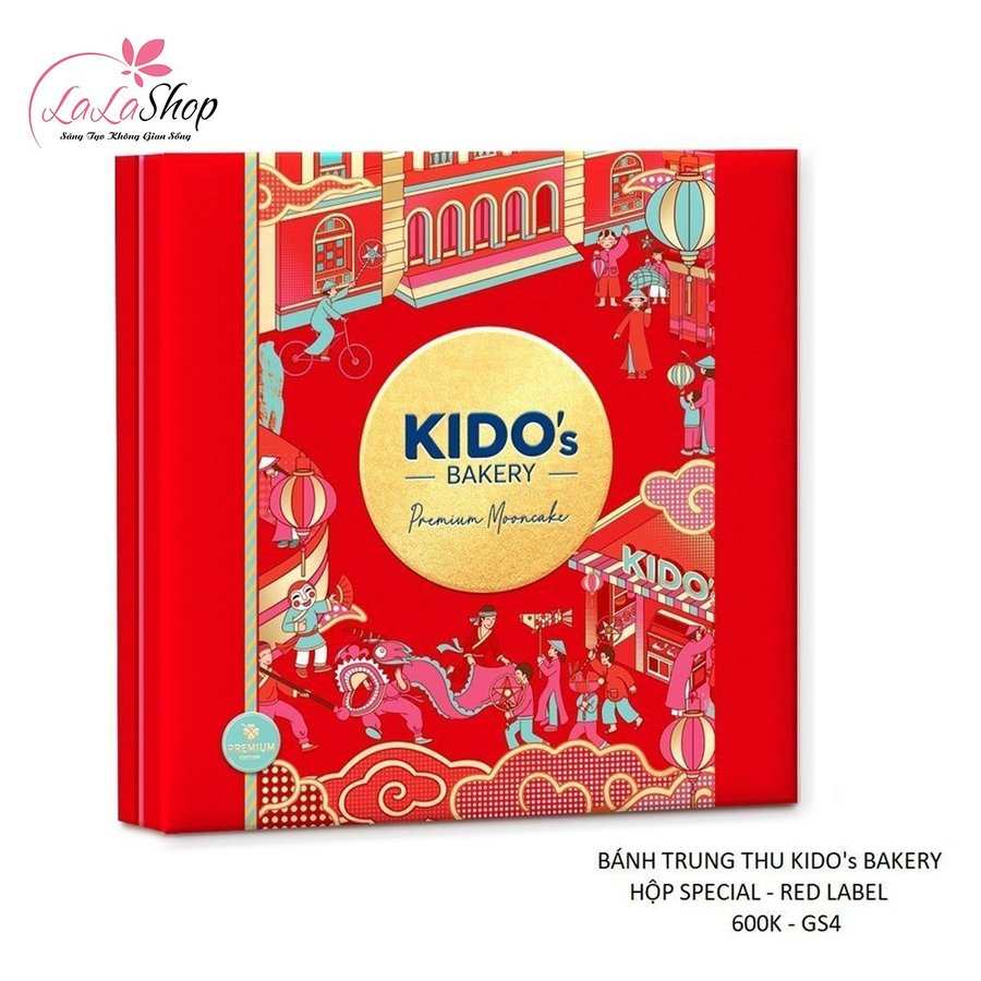 Hộp 4 bánh trung thu Kido cao cấp special - Red Label (GS4)