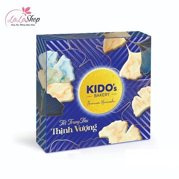 Hộp 4 bánh trung thu Kido thu thịnh vượng - xanh mẫu 2 (CB6)