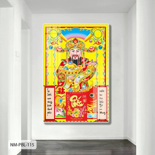 Lịch Tết Tranh Tráng Gương Treo Tường Thần Tài Mẫu 4