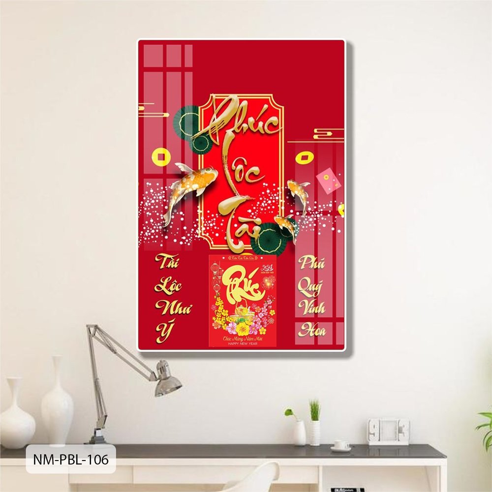 Lịch Tết Tranh Tráng Gương Treo Tường Phúc Lộc Tài May Mắn
