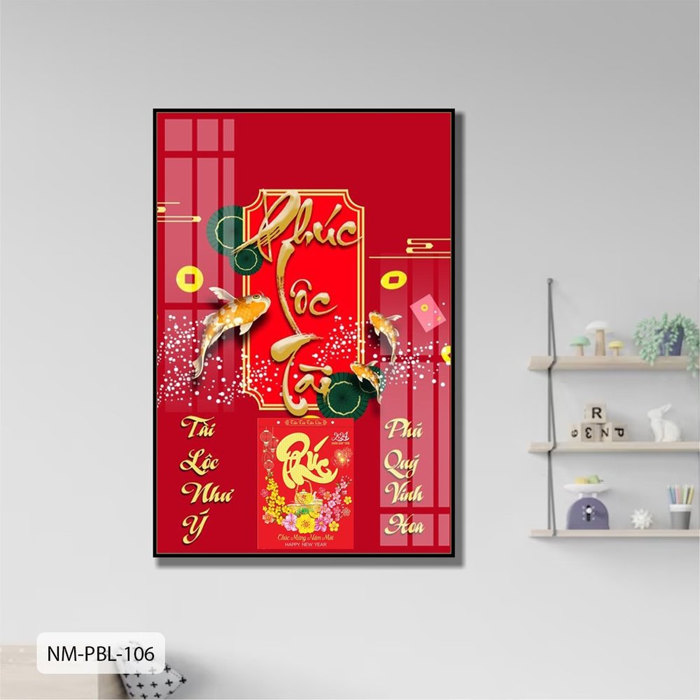 Lịch Tết Tranh Tráng Gương Treo Tường Phúc Lộc Tài May Mắn