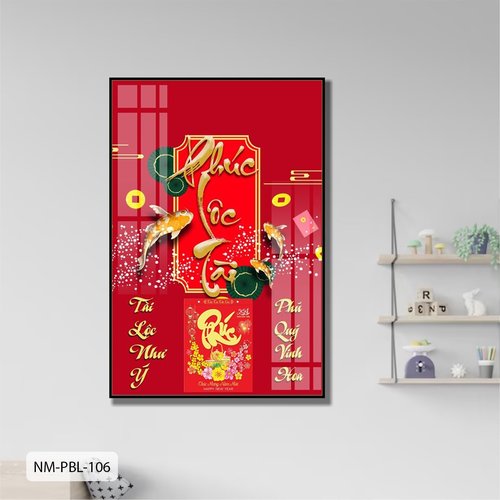 Lịch Tết Tranh Tráng Gương Treo Tường Phúc Lộc Tài May Mắn