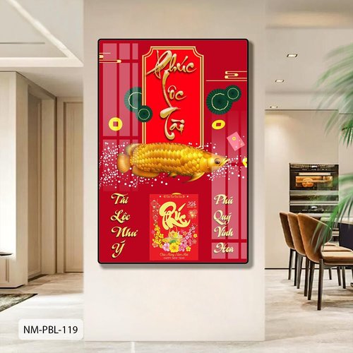 Lịch Tết Tranh Tráng Gương Treo Tường Phúc Lộc Tài