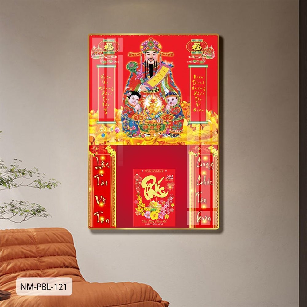 Lịch Tết Tranh Tráng Gương Treo Tường Thần Tài mẫu 5