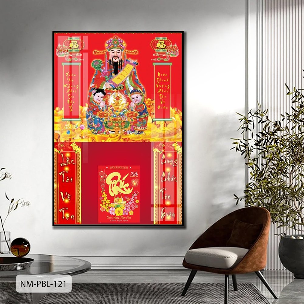 Lịch Tết Tranh Tráng Gương Treo Tường Thần Tài mẫu 5