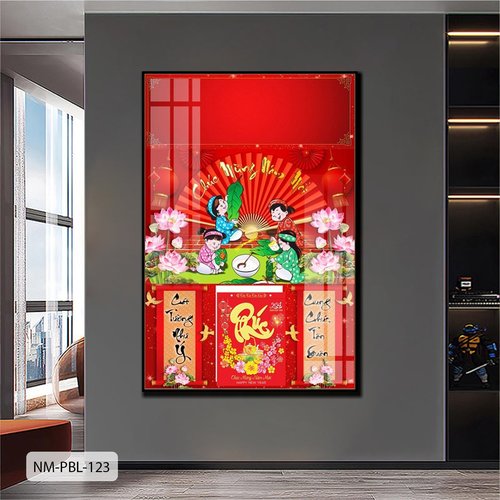 Lịch Tết Tranh Tráng Gương Treo Tường Gia Đình Sum Vầy Đón Xuân Sang