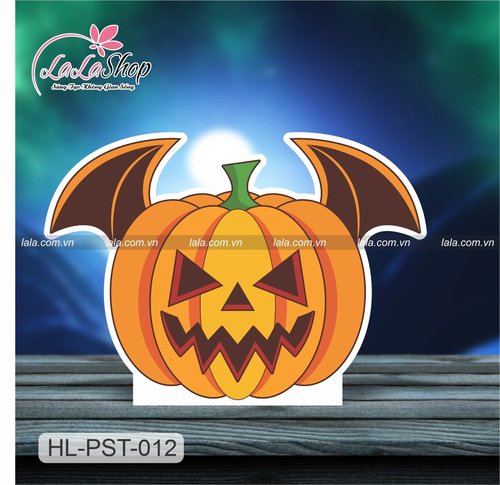 Standee Trang Trí Halloween Bí Ngô Cánh Dơi