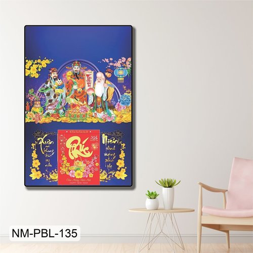 Lịch Tết Tranh Tráng Gương Treo Tường Thần Tài Mẫu 6