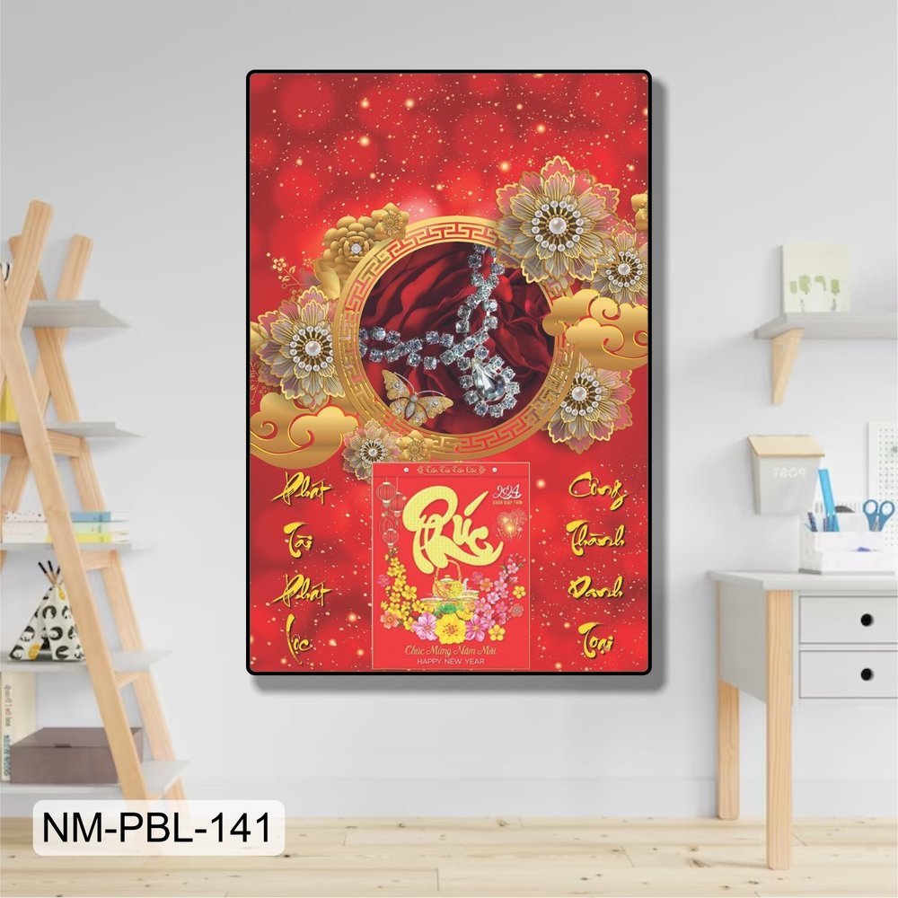 Lịch Tết Tranh Tráng Gương Treo Tường Phát Tài Phát Lộc