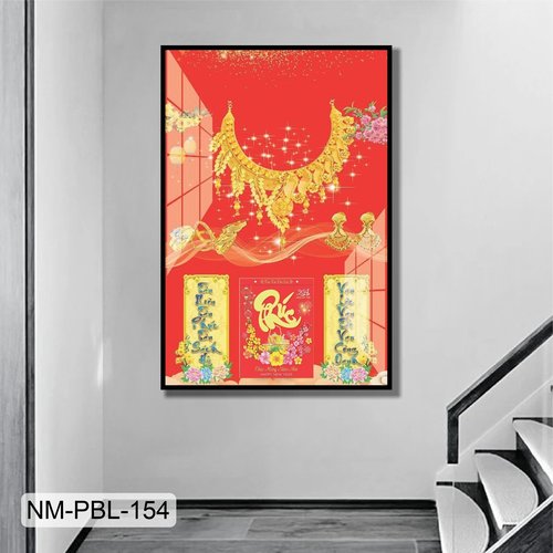 Lịch Tết Tranh Tráng Gương Treo Tường Trang Sức Tài Lộc