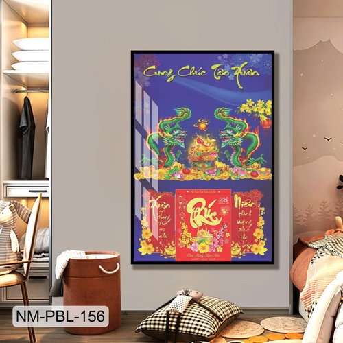 Lịch Tết Tranh Tráng Gương Treo Tường Cung Chúc Tân Xuân Thịnh Vượng