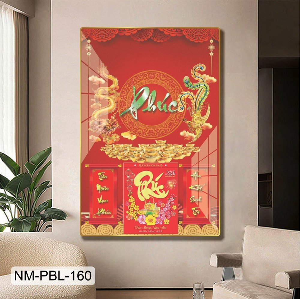 Lịch Tết Tranh Tráng Gương Treo Tường Phúc Lộc Tràn Đầy