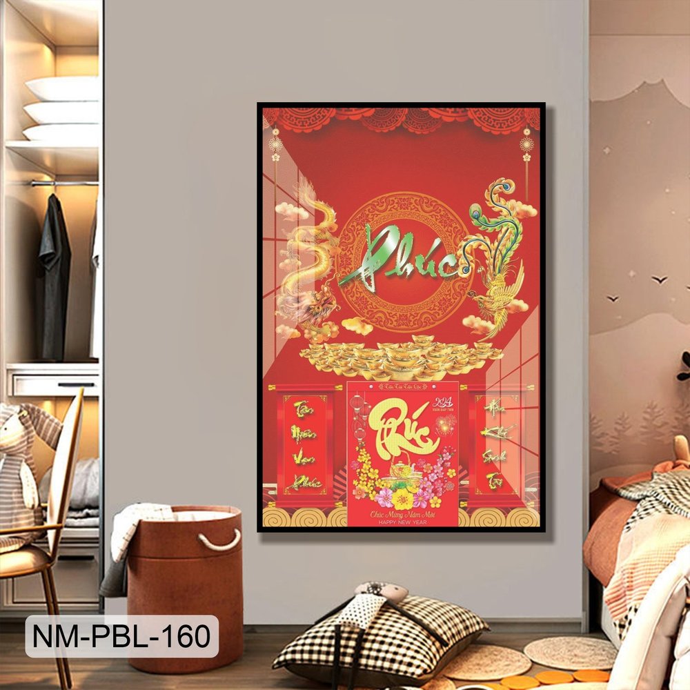 Lịch Tết Tranh Tráng Gương Treo Tường Phúc Lộc Tràn Đầy