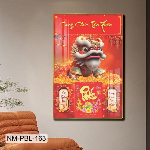 Lịch Tết Tranh Tráng Gương Treo Tường Cung Chúc Tân Xuân Mẫu 3