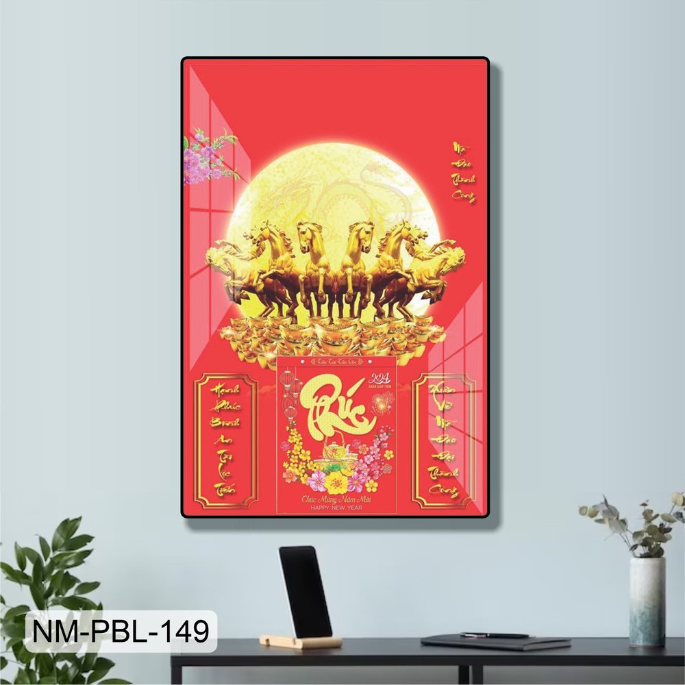 Lịch Tết Tranh Tráng Gương Treo Tường Mã Đáo Thành Công Mẫu 3