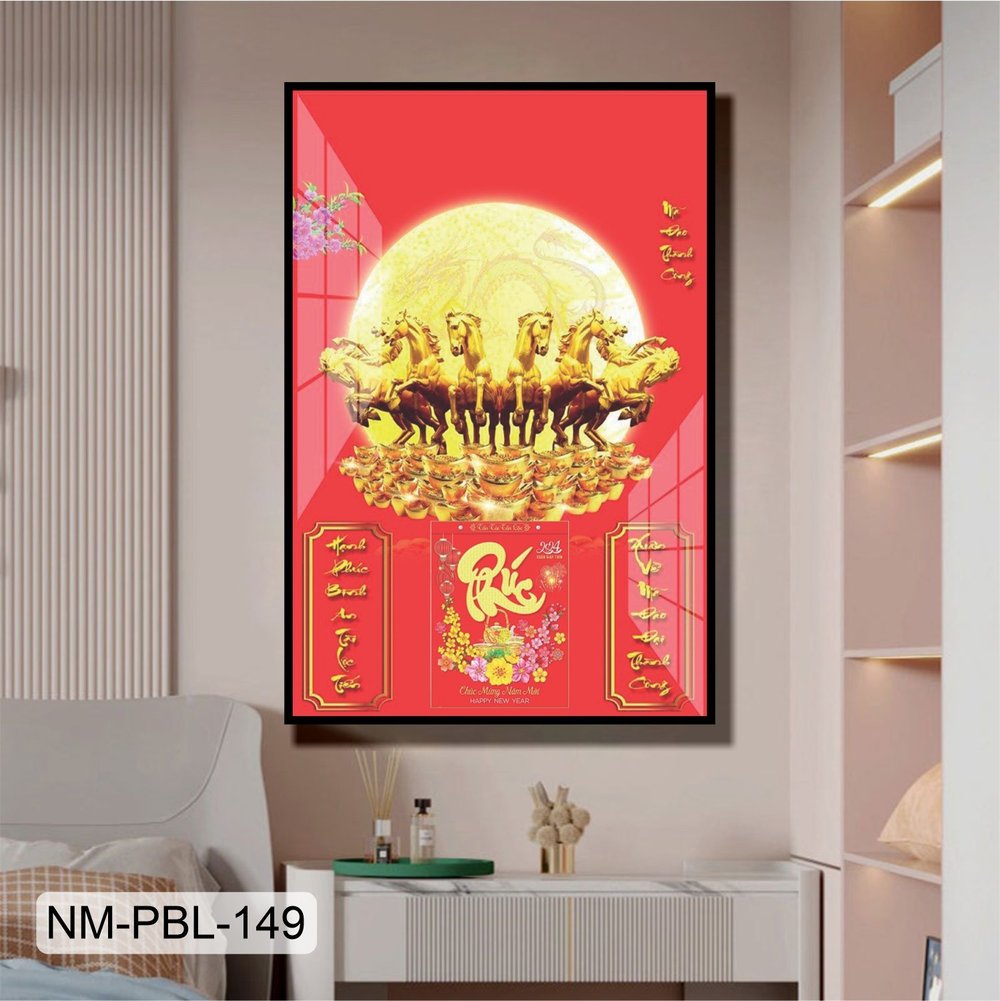 Lịch Tết Tranh Tráng Gương Treo Tường Mã Đáo Thành Công Mẫu 3