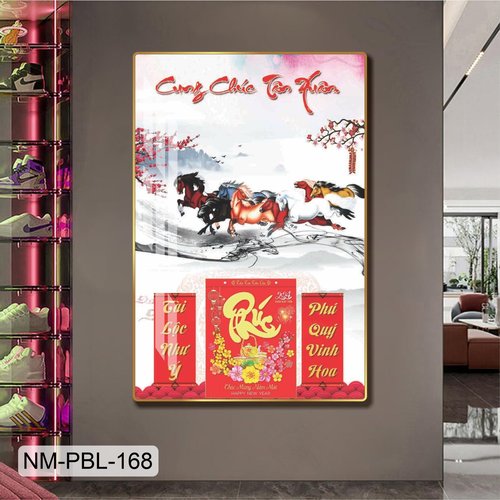 Lịch Tết Tranh Tráng Gương Treo Tường Cung Chúc Tân Xuân Mẫu 6 2025
