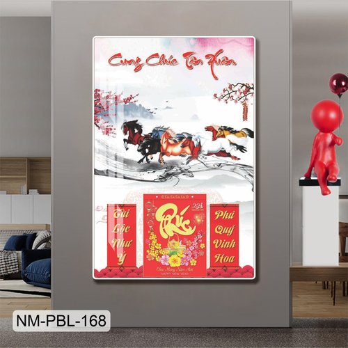 Lịch Tết Tranh Tráng Gương Treo Tường Cung Chúc Tân Xuân Mẫu 6 2025