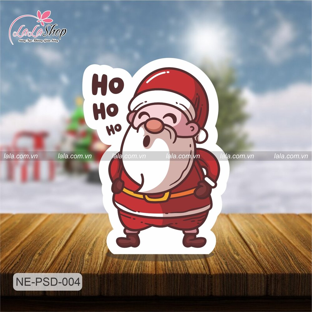 Standee trang trí Noel ông già Noel cười