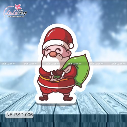 Standee trang trí Noel ông già Noel tặng quà mẫu 4