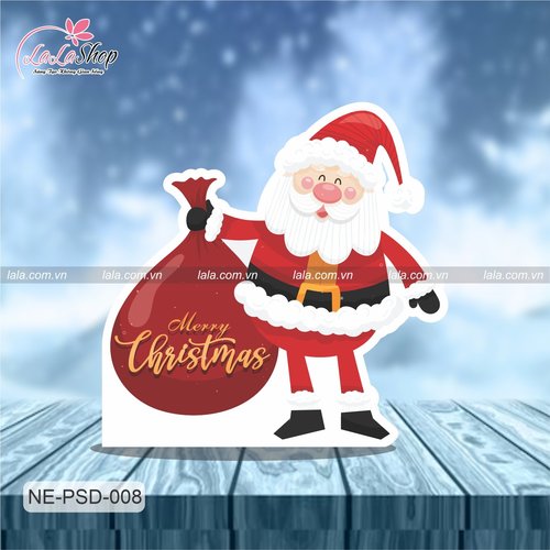 Standee Trang Trí Noel Ông Già Noel Tặng Quà Mẫu 1