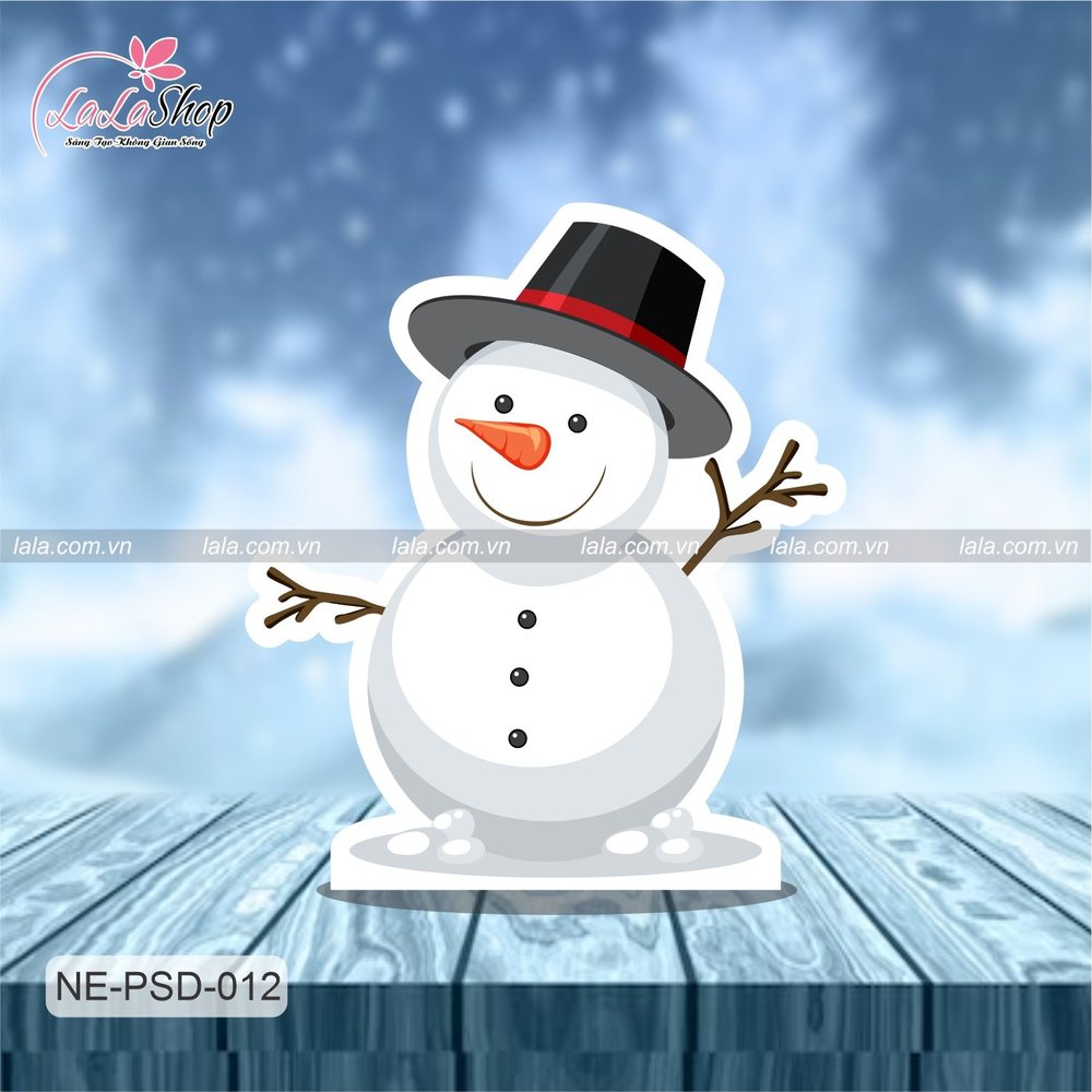 Standee Trang Trí Noel Người Tuyết Dễ Thương