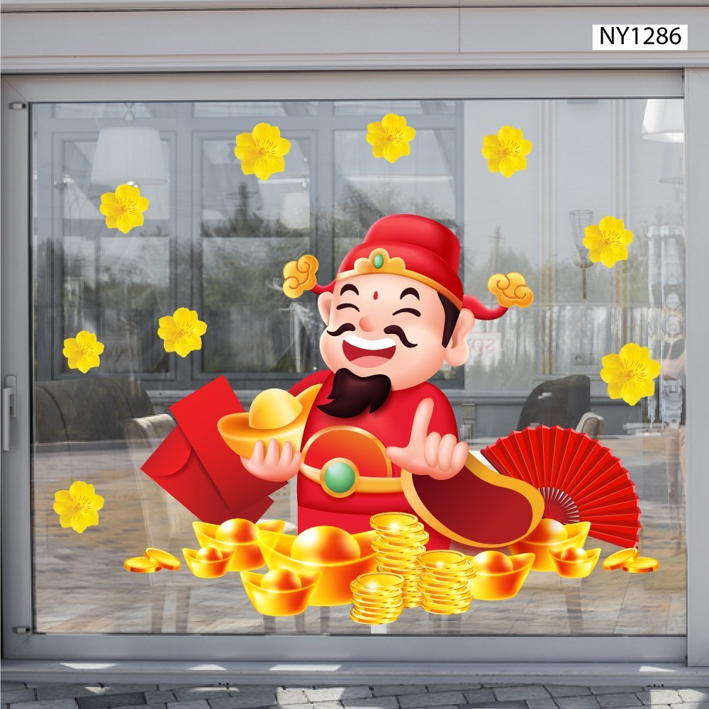 Combo Decal Trang Trí Tết Xuân Bính Ngọ An Khang Thịnh Vượng 2026