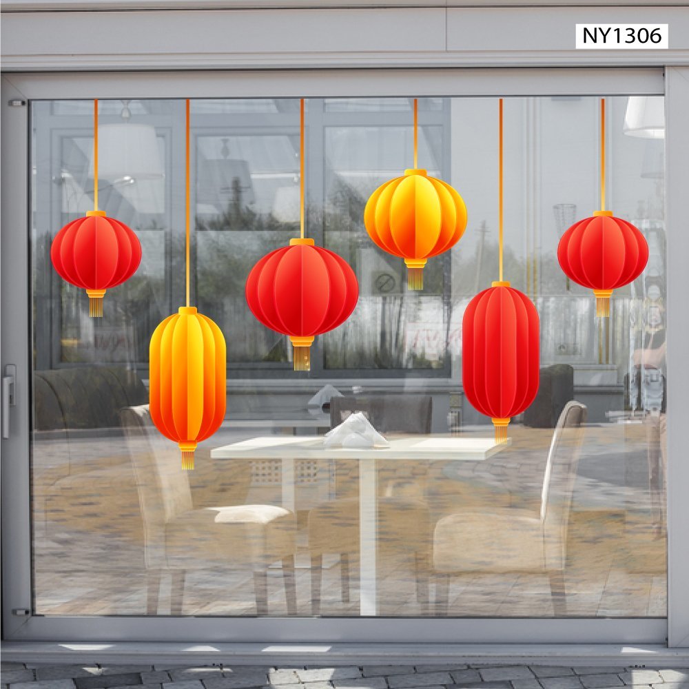 Combo Decal Trang Trí Tết Xuân Bính Ngọ Đồng Tiền Vàng May Mắn 2026