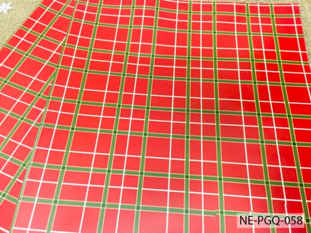 Set 5 Giấy Gói Quà Họa Tiết Caro Đỏ