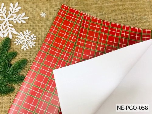 Set 5 Giấy Gói Quà Họa Tiết Caro Đỏ