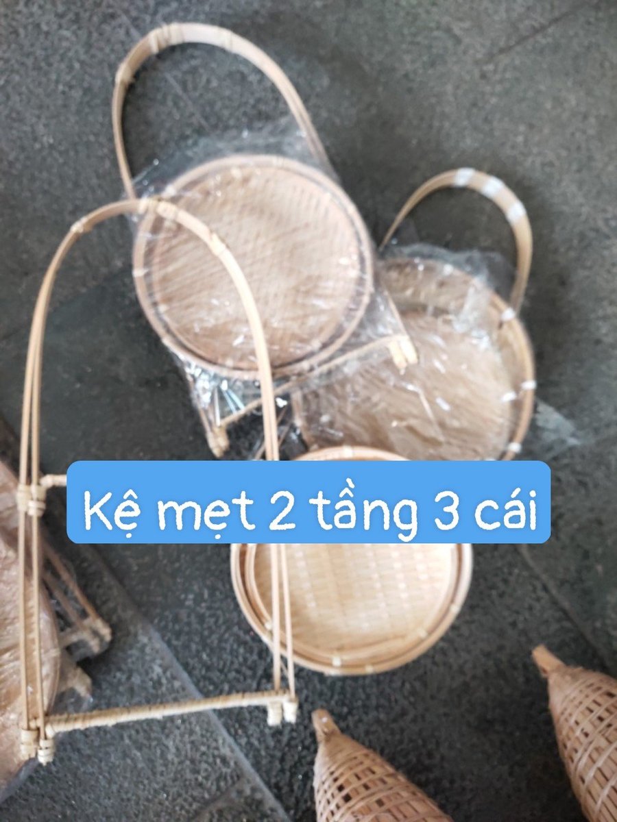 Kệ mẹt tre 2 tầng